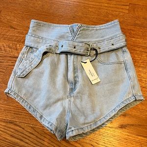 High waist denim shorts L NWT